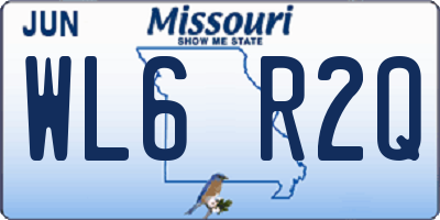MO license plate WL6R2Q