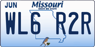 MO license plate WL6R2R