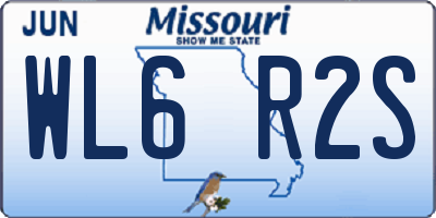 MO license plate WL6R2S