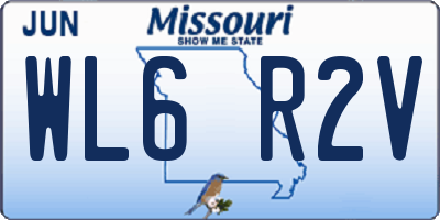MO license plate WL6R2V
