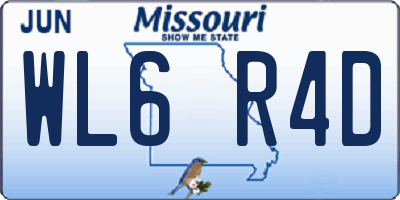 MO license plate WL6R4D
