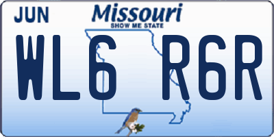 MO license plate WL6R6R