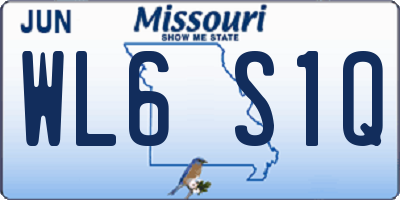 MO license plate WL6S1Q