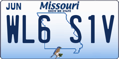 MO license plate WL6S1V