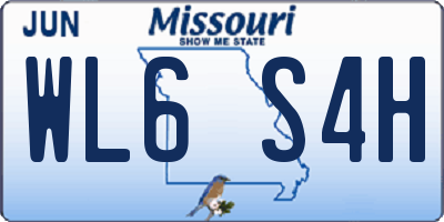 MO license plate WL6S4H