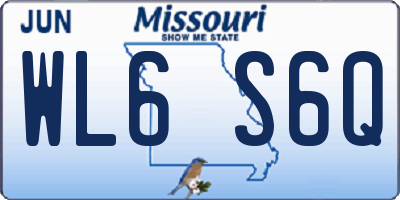 MO license plate WL6S6Q