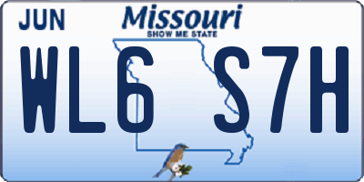 MO license plate WL6S7H