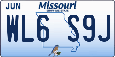 MO license plate WL6S9J