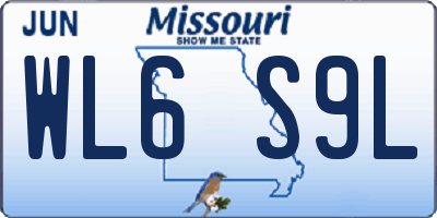 MO license plate WL6S9L