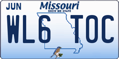 MO license plate WL6T0C