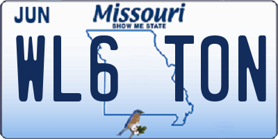 MO license plate WL6T0N