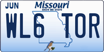 MO license plate WL6T0R