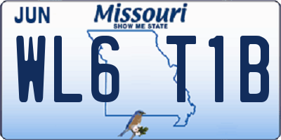 MO license plate WL6T1B