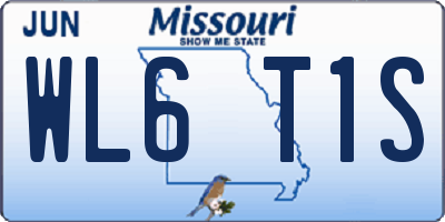 MO license plate WL6T1S
