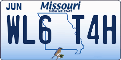 MO license plate WL6T4H
