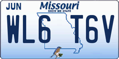 MO license plate WL6T6V