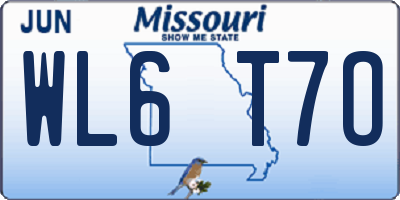 MO license plate WL6T7O