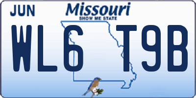 MO license plate WL6T9B