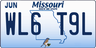 MO license plate WL6T9L
