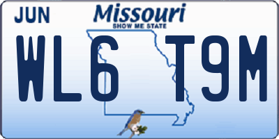 MO license plate WL6T9M