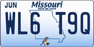 MO license plate WL6T9Q