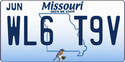 MO license plate WL6T9V