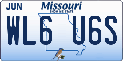 MO license plate WL6U6S