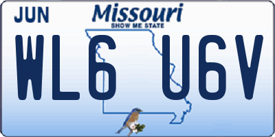 MO license plate WL6U6V