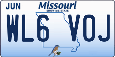 MO license plate WL6V0J