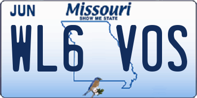 MO license plate WL6V0S