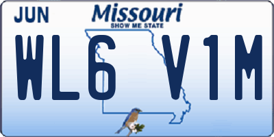 MO license plate WL6V1M