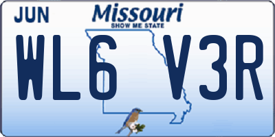 MO license plate WL6V3R