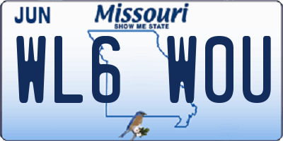 MO license plate WL6W0U