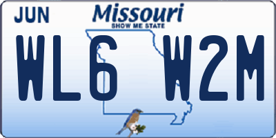 MO license plate WL6W2M