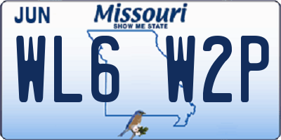 MO license plate WL6W2P