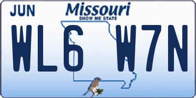 MO license plate WL6W7N