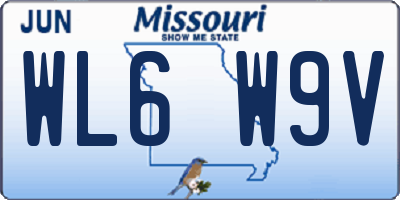 MO license plate WL6W9V