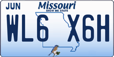 MO license plate WL6X6H