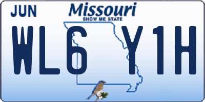 MO license plate WL6Y1H