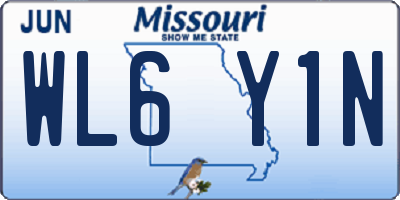 MO license plate WL6Y1N
