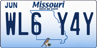 MO license plate WL6Y4Y