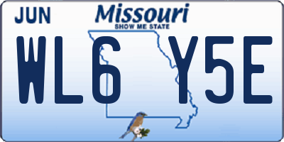 MO license plate WL6Y5E