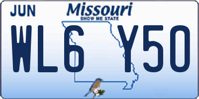 MO license plate WL6Y5O