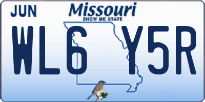 MO license plate WL6Y5R