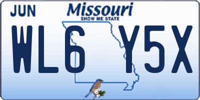 MO license plate WL6Y5X