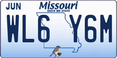 MO license plate WL6Y6M