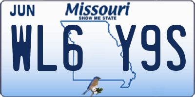 MO license plate WL6Y9S