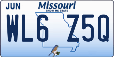 MO license plate WL6Z5Q
