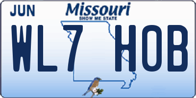 MO license plate WL7H0B