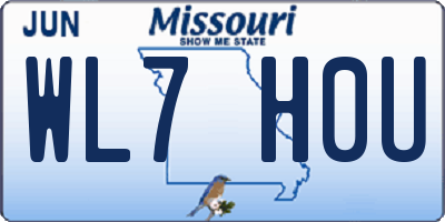 MO license plate WL7H0U